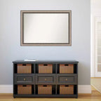 Specchio da parete Lyla ornato in argento, 40" x 28", senza smussatura - Amanti Art: cornice in polistirene, accessori di montaggio inclusi