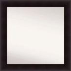 32" x 32" Non-Beveled Portico Espresso Wood Bathroom Wall Mirror - Amanti Art: Modern Square Design, Wall Mount, Includes Hardware