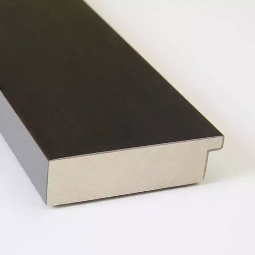 Specchio da parete per bagno in legno color Espresso Portico, non smussato, 81 x 81 cm - Amanti Art: design quadrato moderno, montaggio a parete, hardware incluso