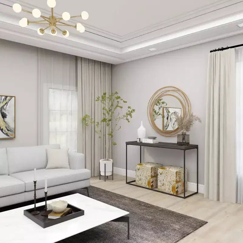 Specchio da parete in metallo con cornice ad anelli sovrapposti oro - Olivia & May: Stile contemporaneo, cornice in ferro, 38.38"