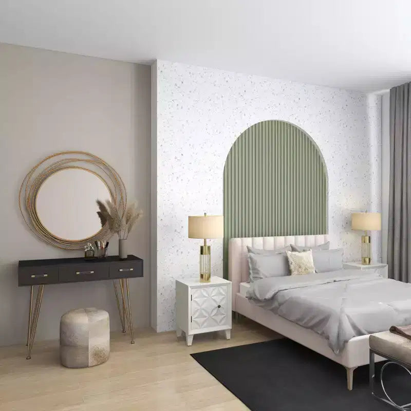 Specchio da parete in metallo con cornice ad anelli sovrapposti oro - Olivia & May: Stile contemporaneo, cornice in ferro, 38.38"