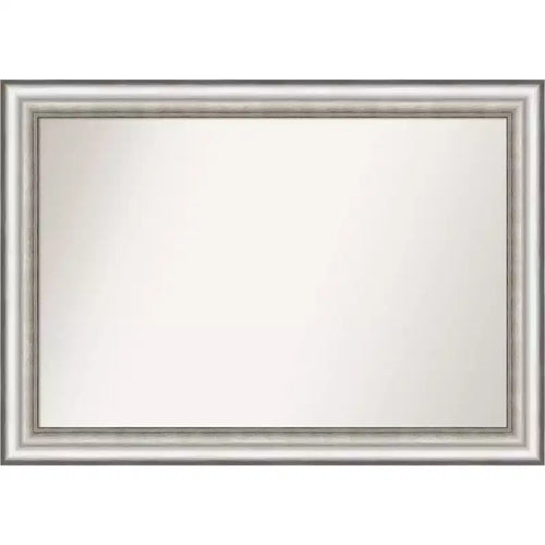 41" x 29" Non-Beveled Salon Silver Wall Mirror - Amanti Art