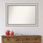 Specchio da parete argento per salone non smussato 41" x 29" - Amanti Art