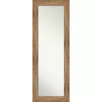 20" x 54" Non-Beveled Owl Brown Wood on The Door Mirror - Amanti Art