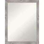 21" x 27" Non-Beveled Dove Square Bathroom Wall Mirror Gray Wash - Amanti Art