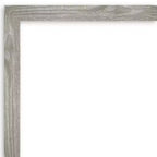 Specchio da bagno da parete quadrato Dove da 21" x 27" senza smussatura grigio lavato - Amanti Art