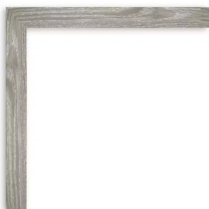 Specchio da bagno da parete quadrato Dove da 21" x 27" senza smussatura grigio lavato - Amanti Art