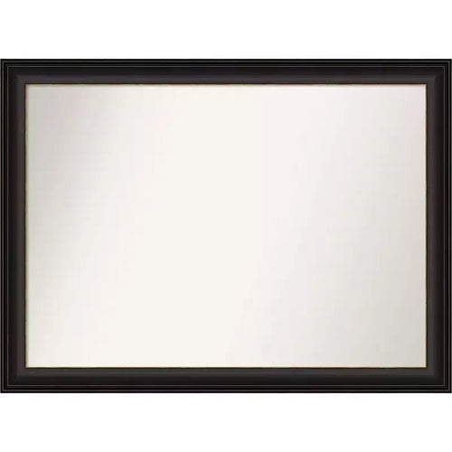 43" x 32" Non-Beveled Trio Oil Rubbed Bronze Bathroom Wall Mirror - Amanti Art: Rectangle, Polystyrene Frame, Wall Mounted