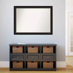 Specchio da parete per bagno Amanti Art Trio, 43" x 32", senza smussatura, finitura bronzo anticato: rettangolare, cornice in polistirene, montato a parete