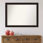 Specchio da parete per bagno Amanti Art Trio, 43" x 32", senza smussatura, finitura bronzo anticato: rettangolare, cornice in polistirene, montato a parete