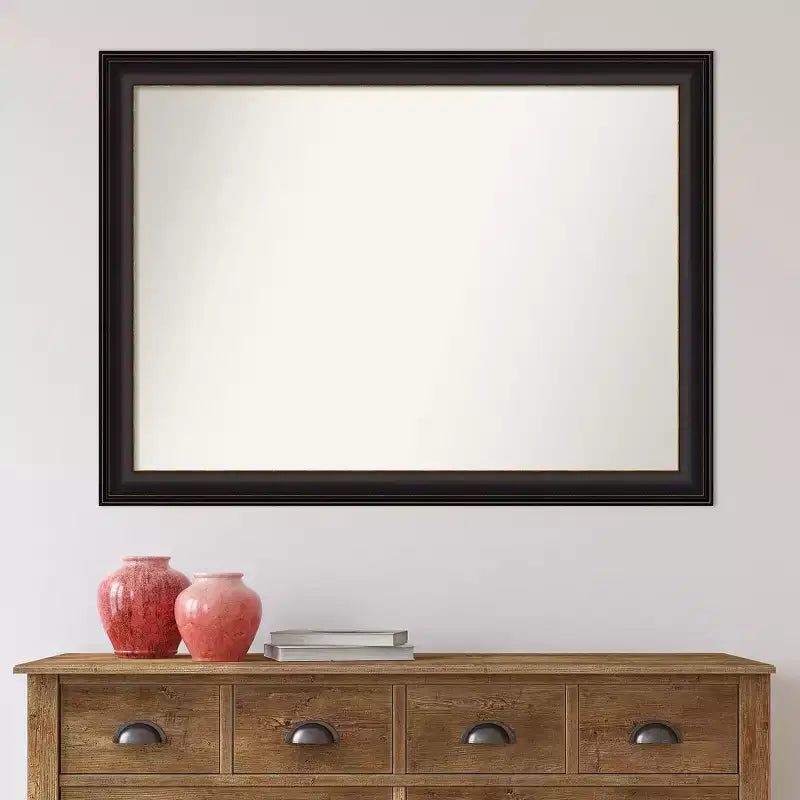 Specchio da parete per bagno Amanti Art Trio, 43" x 32", senza smussatura, finitura bronzo anticato: rettangolare, cornice in polistirene, montato a parete
