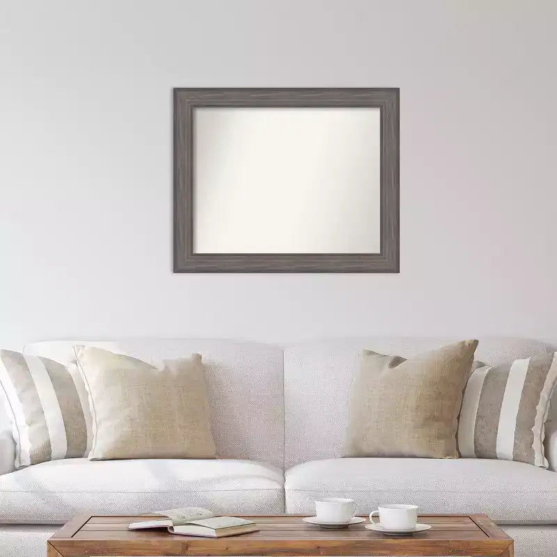 Specchio da parete in legno di fienile Country non smussato 33" x 27" - Amanti Art