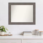 Specchio da parete in legno di fienile Country non smussato 33" x 27" - Amanti Art