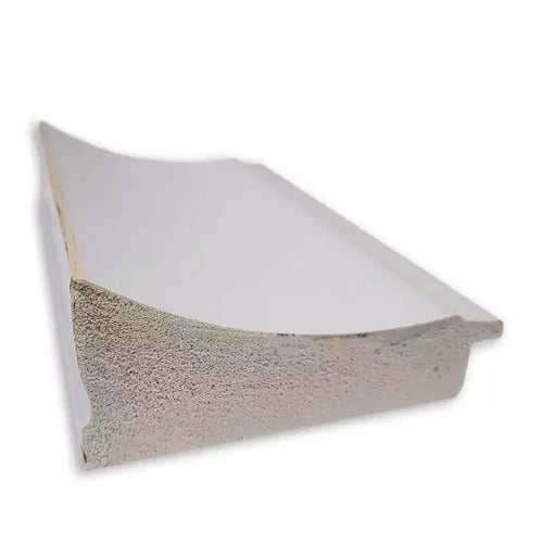 Specchio da parete stretto Flair non smussato 32" x 26" bianco tenue - Amanti Art: Rettangolare moderno, cornice in polistirene, hardware di montaggio incluso