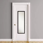 Specchio da porta intero con cornice stretta Avon 40,6 x 127 cm nero - Amanti Art