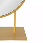 Specchio da parete rotondo Rouen 18" x 22" oro - Kate & Laurel All Things Decor: Autoportante, cornice in metallo, arredamento moderno