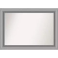 42" x 30" Non-Beveled Peak Polished Nickel Wall Mirror - Amanti Art: Includes Mounting Hardware, Modern Style