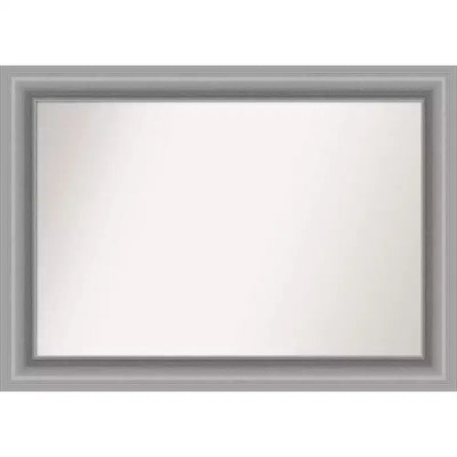 42" x 30" Non-Beveled Peak Polished Nickel Wall Mirror - Amanti Art: Includes Mounting Hardware, Modern Style