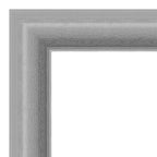 Specchio da parete a picco non smussato in nichel lucido 42" x 30" - Amanti Art: Include accessori di montaggio, stile moderno