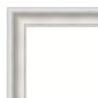 Specchio da parete per bagno Amanti Art con cornice bianca Parlor da 81 x 81 cm, senza bordo smussato: moderno quadrato, include accessori per il montaggio