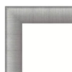 Amanti Art Specchio da parete elegante per bagno da 41"x29" senza smussature in peltro spazzolato: include accessori per il montaggio, cornice in polistirolo