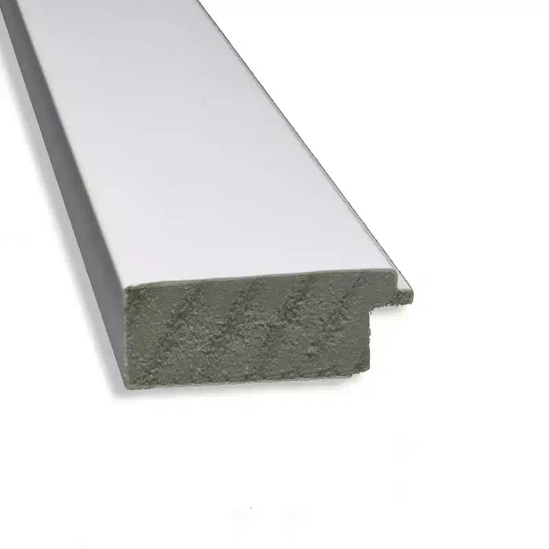 Specchio da parete stretto per bagno, non smussato, 53,3 cm x 68,6 cm, bianco - Amanti Art: Cornice in polistirene, montaggio a parete