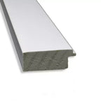 Specchio da parete stretto per bagno, non smussato, 53,3 cm x 68,6 cm, bianco - Amanti Art: Cornice in polistirene, montaggio a parete