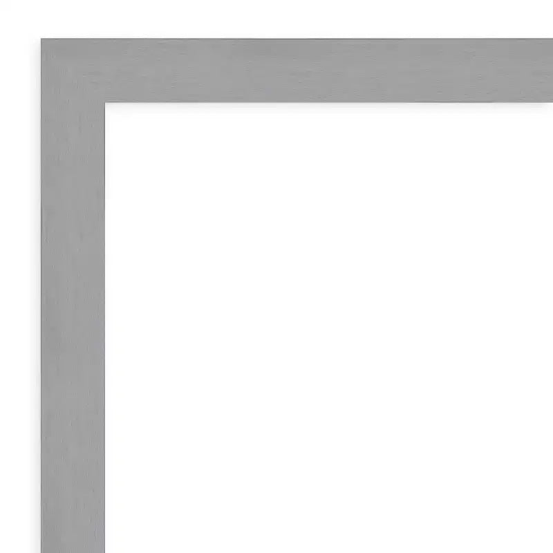 Specchio da parete con cornice in nichel spazzolato 44" x 34" argento - Amanti Art: rettangolare moderno, nessun assemblaggio richiesto
