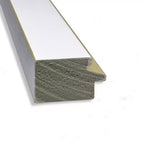 Specchio da Porta a Lunghezza Intera Stretto in Oro Bianco Eva Non Smussato 17" x 51" - Amanti Art