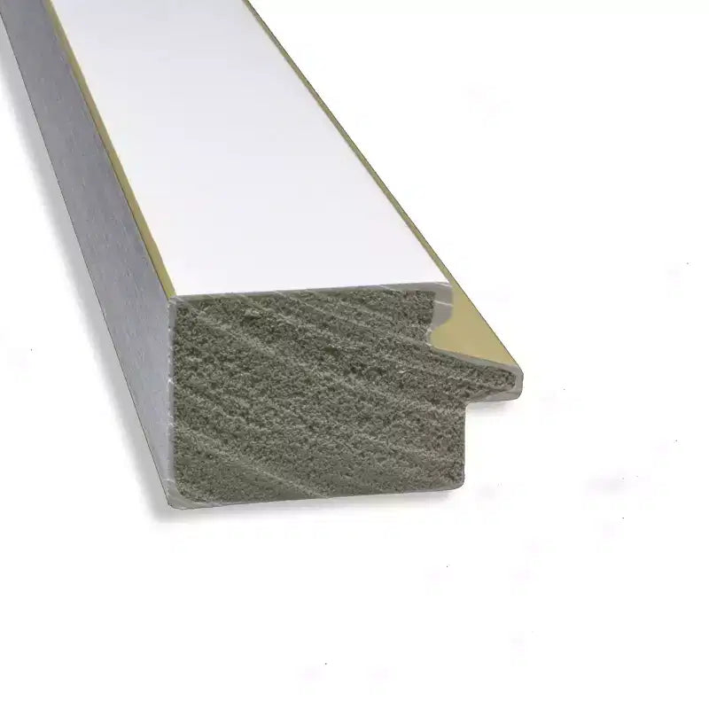 Specchio da Porta a Lunghezza Intera Stretto in Oro Bianco Eva Non Smussato 17" x 51" - Amanti Art