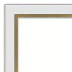 Specchio da Porta a Lunghezza Intera Stretto in Oro Bianco Eva Non Smussato 17" x 51" - Amanti Art