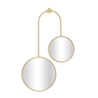 Specchio da parete moderno in metallo color oro - CosmoLiving by Cosmopolitan: Rotondo, cornice in legno, include l'hardware per il montaggio
