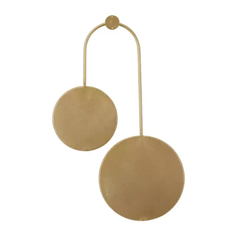 Specchio da parete moderno in metallo color oro - CosmoLiving by Cosmopolitan: Rotondo, cornice in legno, include l'hardware per il montaggio