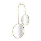 Specchio da parete moderno in metallo color oro - CosmoLiving by Cosmopolitan: Rotondo, cornice in legno, include l'hardware per il montaggio