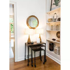 Specchio oblò rotondo in metallo invecchiato dorato da 22" - Storied Home: Stile moderno, Nessun assemblaggio, Montaggio a parete