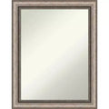 22" x 28" Non-Beveled Lyla Ornate Wall Mirror with Frame, Silver - Amanti Art: Includes Mounting Hardware
