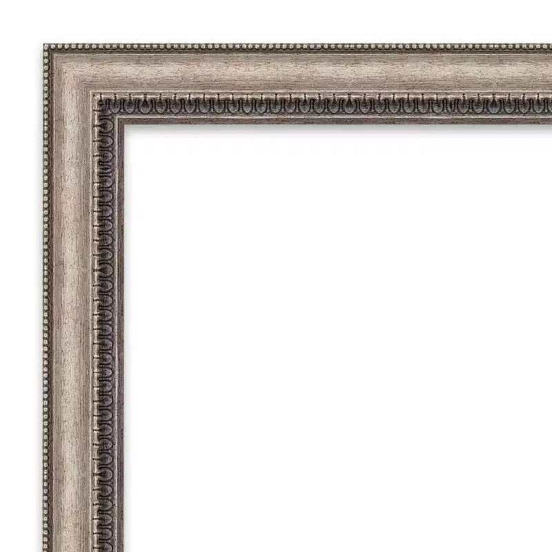 Specchio da parete Lyla ornato con cornice, non smussato, 55,9 cm x 71,1 cm, Argento - Amanti Art: Include l'hardware per il montaggio