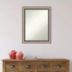 Specchio da parete Lyla ornato con cornice, non smussato, 55,9 cm x 71,1 cm, Argento - Amanti Art: Include l'hardware per il montaggio