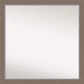 29" x 29" Non-Beveled Eva Brown Narrow Wall Mirror - Amanti Art