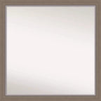 29" x 29" Non-Beveled Eva Brown Narrow Wall Mirror - Amanti Art
