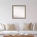 Specchio da parete stretto Eva marrone non smussato 29" x 29" - Amanti Art