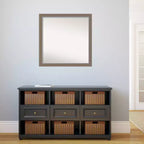 Specchio da parete stretto Eva marrone non smussato 29" x 29" - Amanti Art