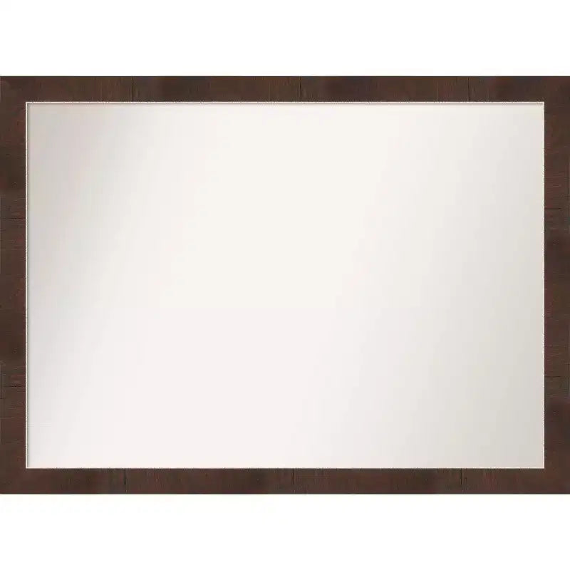 41" x 30" Non-Beveled Wildwood Brown Narrow Wall Mirror - Amanti Art