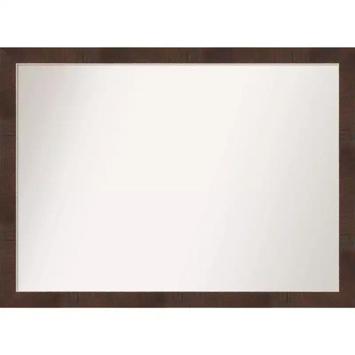 41" x 30" Non-Beveled Wildwood Brown Narrow Wall Mirror - Amanti Art