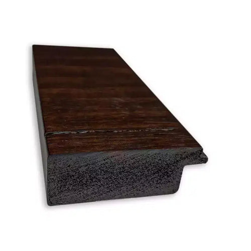 Miroir mural étroit sans biseau Wildwood Brown de 41 po x 30 po - Amanti Art