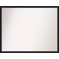 29" x 23" Non-Beveled Lucie Wood Bathroom Wall Mirror Black - Amanti Art: Contemporary, Wall-Mounted
