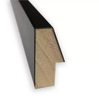 29" x 23" Specchio da Parete per Bagno Lucie Wood Nero Non Smussato - Amanti Art: Contemporaneo, a Parete