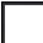29" x 23" Specchio da Parete per Bagno Lucie Wood Nero Non Smussato - Amanti Art: Contemporaneo, a Parete