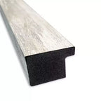 Specchio da Parete Stretto per Bagno con Bordo non Smussato e Effetto Screpolato, 38" x 26", Argento Metallizzato - Amanti Art: Cornice in Polistirene, Include Ferramenta per il Montaggio