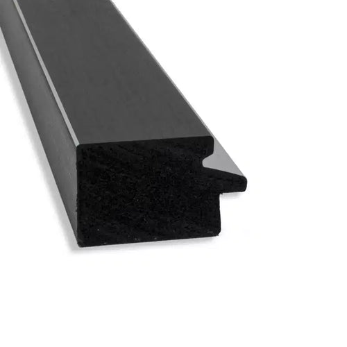 Specchio da Parete Stretto da Bagno Nero, 99 cm x 68 cm, Eva, senza smusso - Amanti Art: Rettangolare Moderno, Cornice in Polistirolo, Montaggio a Parete